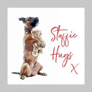 Staffordshire Bull Terrier Greeting Card