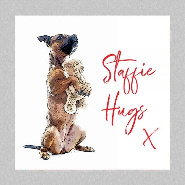 Staffordshire Bull Terrier Greeting Card