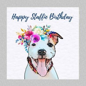 Staffy Birthday Card