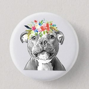 Staffie Button Badge