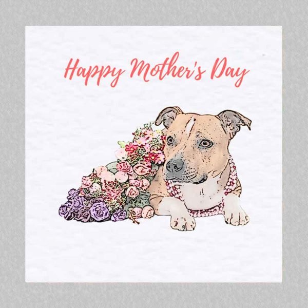 staffordshire bull mothers day card