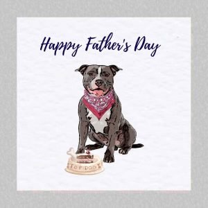 Staffie Father's Day card